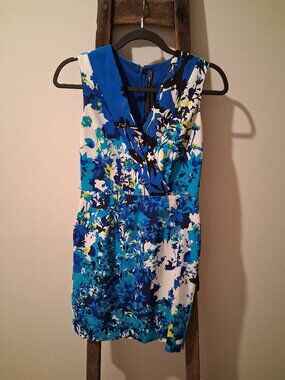 Marc New York Andrew Marc Size 4P Blue Sleeveless Dress